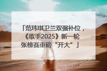 范玮琪卫兰双强补位，《歌手2025》新一轮张榜赛重磅“开大”