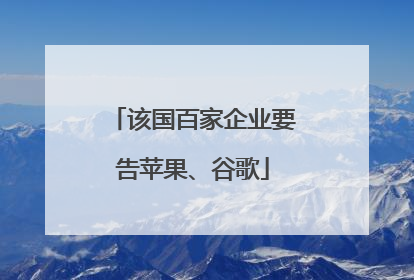 该国百家企业要告苹果、谷歌