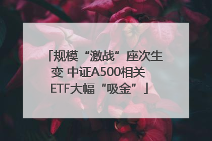规模“激战”座次生变 中证A500相关ETF大幅“吸金”
