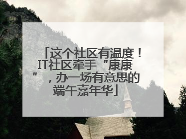 这个社区有温度！IT社区牵手“康康”，办一场有意思的端午嘉年华