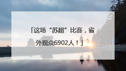 这场“苏超”比赛,省外观众6902人!