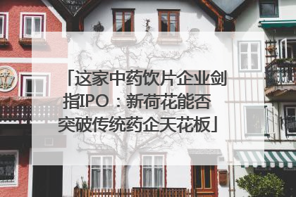 这家中药饮片企业剑指IPO：新荷花能否突破传统药企天花板