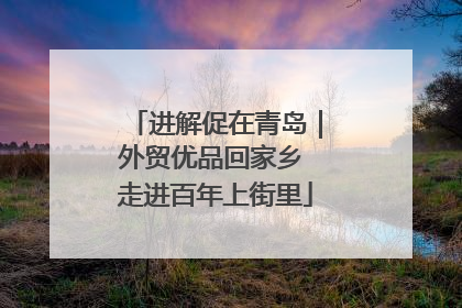 进解促在青岛｜外贸优品回家乡 走进百年上街里
