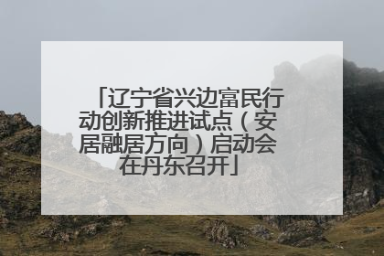辽宁省兴边富民行动创新推进试点（安居融居方向）启动会在丹东召开