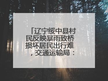 辽宁绥中县村民反映暴雨致桥损坏居民出行难，交通运输局：保证处理好