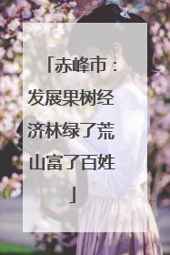 赤峰市：发展果树经济林绿了荒山富了百姓