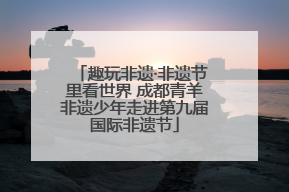 趣玩非遗·非遗节里看世界 成都青羊非遗少年走进第九届国际非遗节