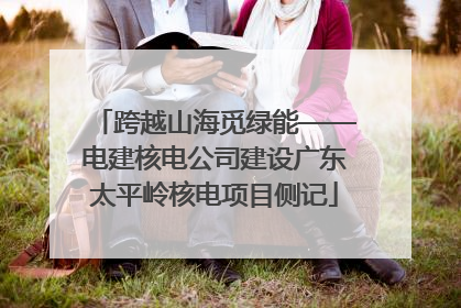 跨越山海觅绿能——电建核电公司建设广东太平岭核电项目侧记