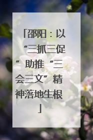邵阳：以“三抓三促”助推“三会三文”精神落地生根
