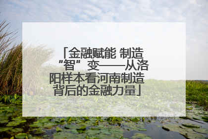 金融赋能 制造“智”变——从洛阳样本看河南制造背后的金融力量