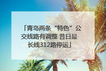 青岛两条“特色”公交线路有调整 昔日最长线312路停运