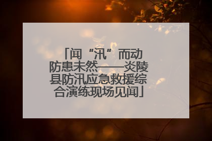 闻“汛”而动 防患未然——炎陵县防汛应急救援综合演练现场见闻