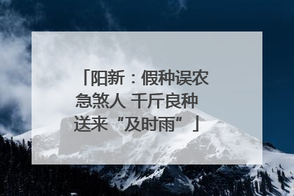 阳新：假种误农急煞人 千斤良种送来“及时雨”