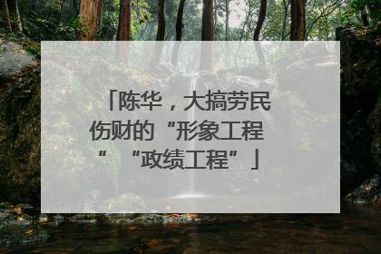 陈华，大搞劳民伤财的“形象工程”“政绩工程”