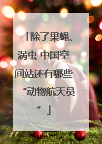 除了果蝇、涡虫 中国空间站还有哪些“动物航天员”