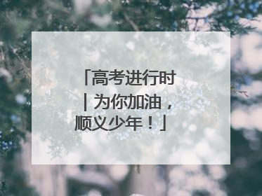 高考进行时｜为你加油，顺义少年！