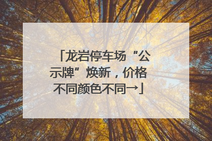 龙岩停车场“公示牌”焕新，价格不同颜色不同→
