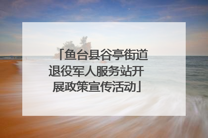 鱼台县谷亭街道退役军人服务站开展政策宣传活动