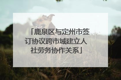 鹿泉区与定州市签订协议跨市域建立人社劳务协作关系