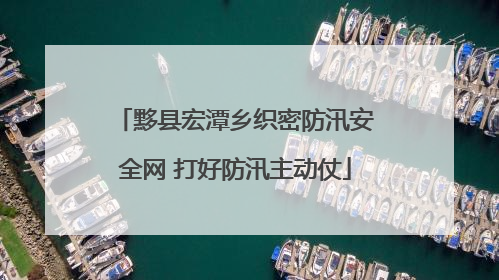 黟县宏潭乡织密防汛安全网 打好防汛主动仗
