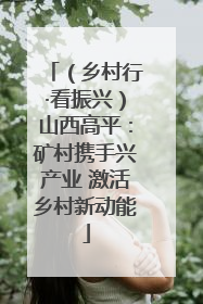 （乡村行·看振兴）山西高平：矿村携手兴产业 激活乡村新动能