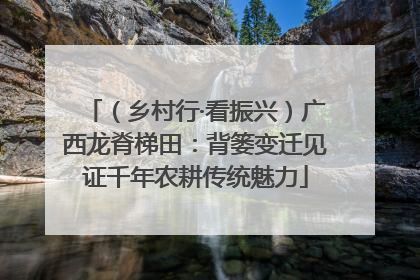 （乡村行·看振兴）广西龙脊梯田：背篓变迁见证千年农耕传统魅力