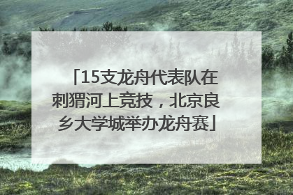 15支龙舟代表队在刺猬河上竞技，北京良乡大学城举办龙舟赛