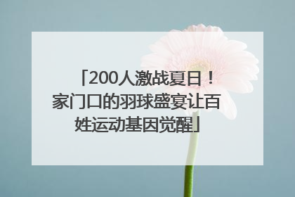 200人激战夏日！家门口的羽球盛宴让百姓运动基因觉醒