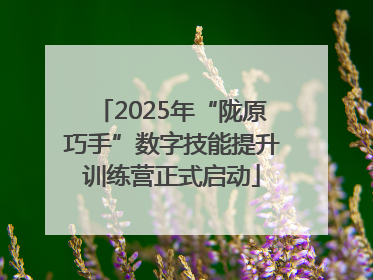 2025年“陇原巧手”数字技能提升训练营正式启动