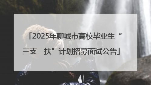 2025年聊城市高校毕业生“三支一扶”计划招募面试公告