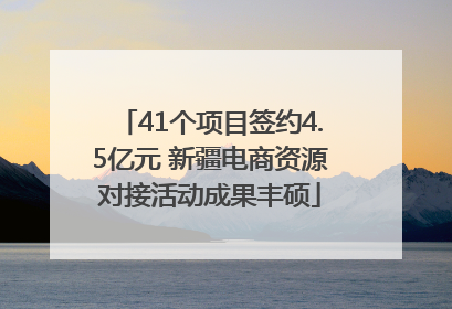 41个项目签约4.5亿元 新疆电商资源对接活动成果丰硕