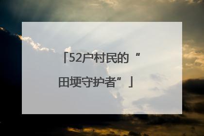 52户村民的“田埂守护者”