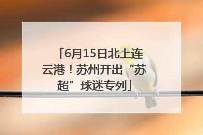 6月15日北上连云港！苏州开出“苏超”球迷专列